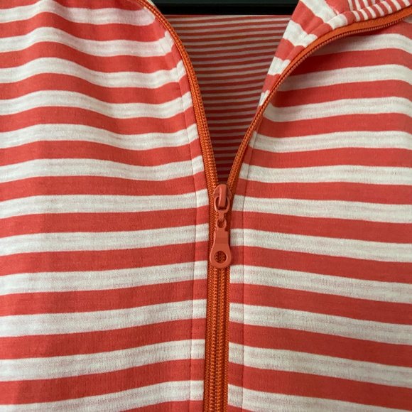 Croft & Barrow XXL Women Jacket Mixed Stripe Zip-Front Roll Tab Sleeve Thin Knit - Picture 6 of 7